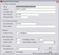 Medlin MICR Check Printing screenshot